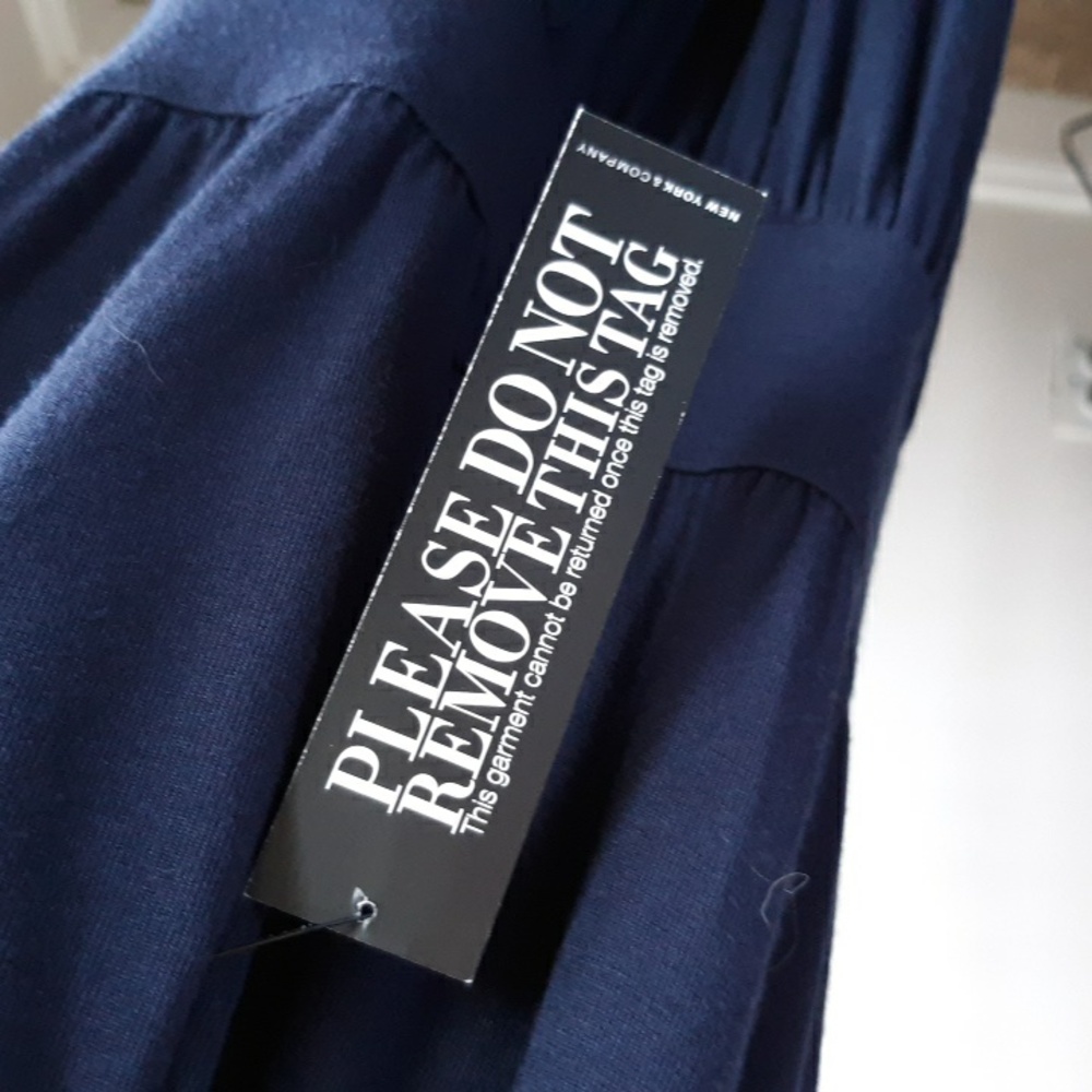 New York & Co. Navy Blue Maxi Dress Size XL - Picture 8 of 10